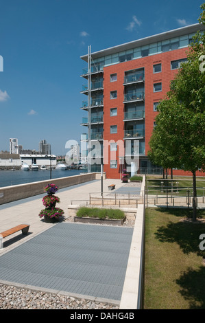 Moderne Apartments im Waterfront District, Ipswich, Suffolk, UK. Stockfoto