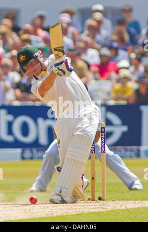 Nottingham, UK. 14. Juli 2013. Brad Haddin tagsüber Spiel fünf der ersten Investec Asche Test bei Trent Bridge Cricket Ground am 14. Juli 2013 in Nottingham, England. Bildnachweis: Mitchell Gunn/ESPA/Alamy Live-Nachrichten Stockfoto