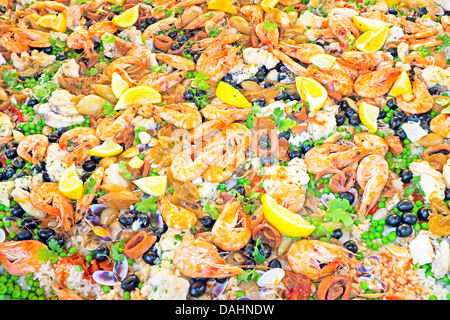 Paella, typisch spanisches Gericht Stockfoto