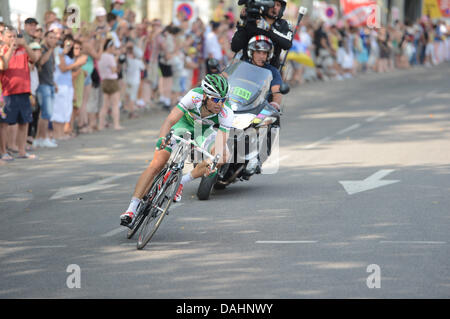 Lyon, Frankreich. 13. Juli 2013. Tour de France Etappe 14, Saint-Pourçain Sur Sioule, Lyon Lyon, Lyon Gutschrift Sojasun 2013, Simon Julien: Action Plus Sport Bilder/Alamy Live News Stockfoto