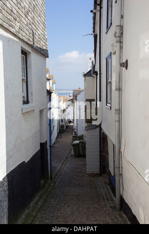 Gassen in Cornish Fischen Dorf von St. Ives. Diese sind der Stadt wird als Downalong bezeichnet. Stockfoto