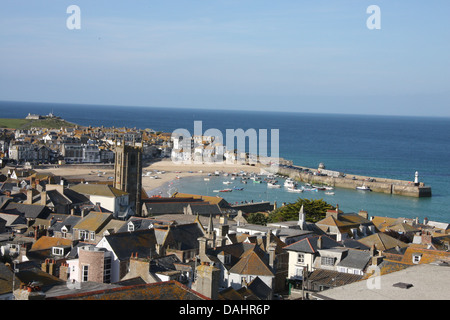 Blick auf St. Ives, Cornwall, Vereinigtes Königreich Stockfoto