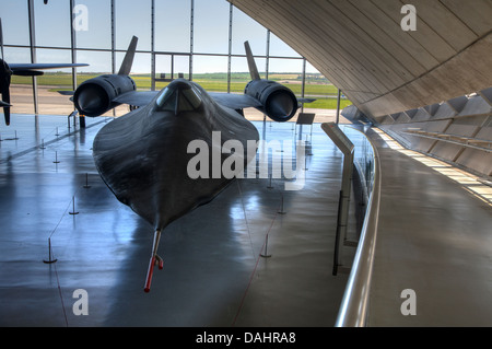 Lockheed SR-71 "Blackbird" im American Air Museum im Imperial War Museum in Duxford. Stockfoto