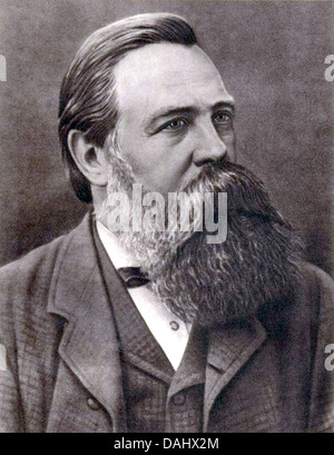 Friedrich Engels, deutscher Sozialwissenschaftler, Autor, politischer Theoretiker, Philosoph und Vater der marxistischen Theorie Stockfoto