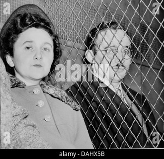 Julius Rosenberg und Ethel Greenglass Rosenberg Vereinigte Staaten Bürger wegen Verschwörung zur Begehung von Spionage verurteilt und hingerichtet. Stockfoto