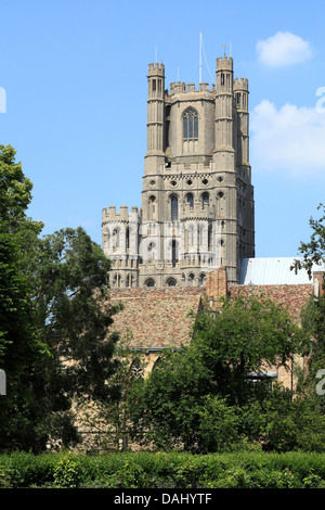 Ely Cathedral, Westturm, Cambridgeshire, England UK Englisch mittelalterlichen Kathedralen Stockfoto