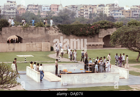 Raj Ghat, ein Denkmal für Mahatma Gandhi. Delhi. Indien Stockfoto