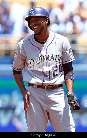 Los Angeles, Kalifornien, USA. 14. Juli 2013. 14. Juli 2013 Los Angeles, Kalifornien: während die Major League Baseball Spiel zwischen den Colorado Rockies und die Los Angeles Dodgers im Dodger Stadium am 14. Juli 2013 in Los Angeles, Kalifornien. Rob Carmell/CSM/Alamy Live-Nachrichten Stockfoto