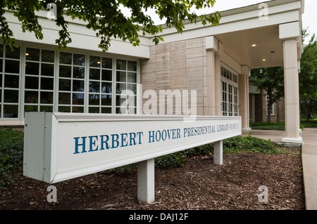 Herbert Hoover Presidential Library and Museum, West Branch, Iowa, Vereinigte Staaten von Amerika Stockfoto