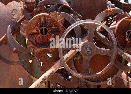 Rostige alte Metall Maschinen, Metall-Schrott Stockfoto