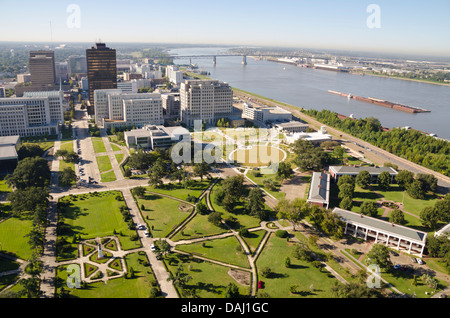 Anzeigen von 27. Stock Beobachtung Deck, Louisiana State Capitol, Baton Rouge, Louisiana, Vereinigte Staaten von Amerika Stockfoto