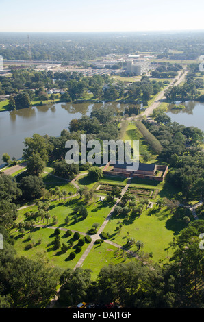 Blick auf Arsenal Park von 27. Stock Beobachtung Deck, Louisiana State Capitol, Baton Rouge, Louisiana, Vereinigte Staaten von Amerika Stockfoto