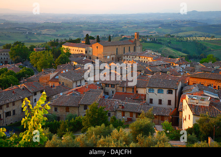 San Gimignano, Sant'Agostino Kirche, Italien Stockfoto