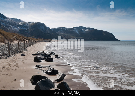 Conwy Morfa Strand an der Küste von Nordwales Stockfoto