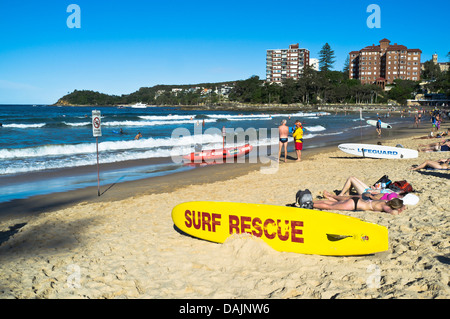 dh Manly Beach SYDNEY AUSTRALIEN Rettungsstation Surf Rettung Australier Sandstrand australischen Post Stockfoto