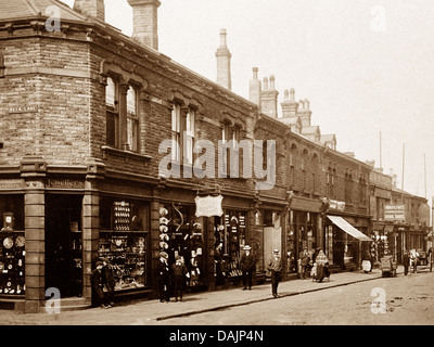 Heckmondwike Market Street 1900 Stockfoto