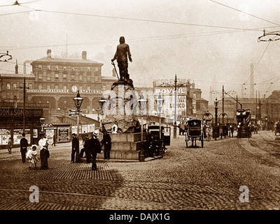 Manchester-Exchange-Bahnhof 1900 Stockfoto