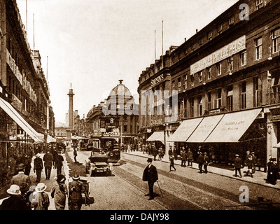 Newcastle-Upon-Tyne Grainger Straße wahrscheinlich der 1920er Jahre Stockfoto