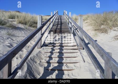 Treppe in den Dünen, Nordsee-Strand Stockfoto