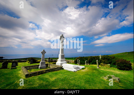 Flora MacDonald das Grab im Friedhof Kilmuir Stockfoto