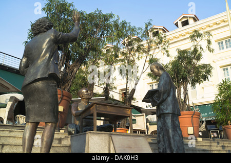 Dh Bronze Skulpturen Statuen NORTH Boat Quay Singapur Chettiars zu Finanziers von Chern Lian Shan Skulpturen Finanzen Stockfoto