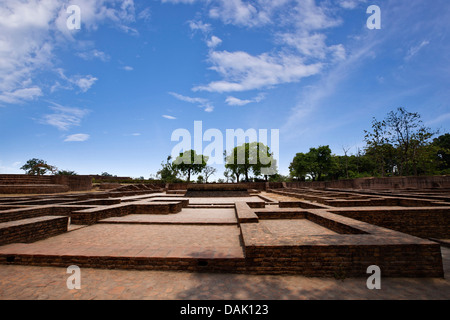 Archäologische Ausgrabungsstätte, Sravasti, Uttar Pradesh, Indien Stockfoto