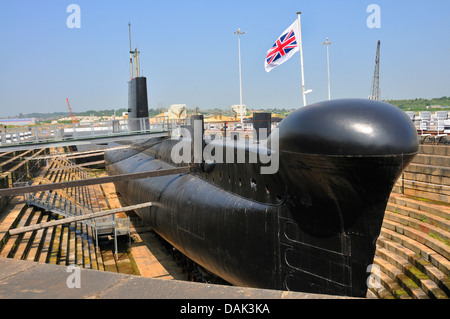 Chatham, Kent, England. Chatham Historic Dockyard. HM-u-Boot "Ozelot" (Chatham, 1962) "o-Klasse Diesel-elektrische u-Boot Stockfoto