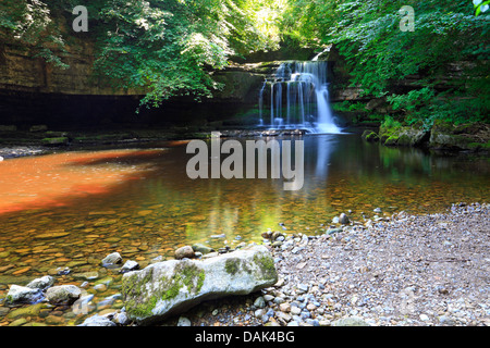 Cauldron Falls in West Burton in North Yorkshire, Yorkshire Dales National Park, England, Großbritannien. Stockfoto