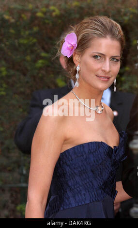 Prinzessin Tatiana von Griechenland und Dänemark kommt für ein Pre-Wedding-Dinner statt im Mandarin Oriental Hyde Park in London, Großbritannien, 28. April 2011, am Vorabend der königlichen Hochzeit von Prinz William und Kate Middleton. Foto: Albert Nieboer Stockfoto