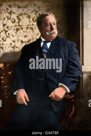 Der designierte Präsident William Howard Taft im Jahre 1908. Digital farbige Raster einer Abbildung Stockfoto