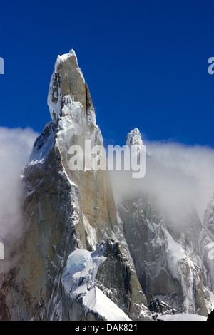 Cerro Torre, Chile, Patagonien, Los Glaciares Nationalpark, El Chalten Stockfoto