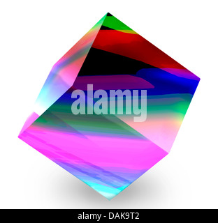 Bunte 3D-Würfel Stockfoto