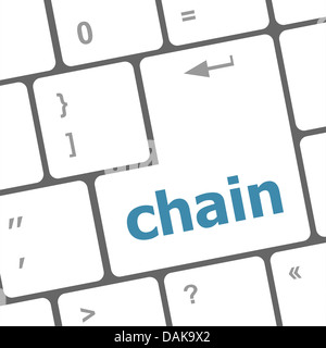 Ketten-Schaltfläche auf Computer-pc-Tastatur Stockfoto