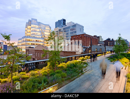 High Line New York City Manhattan High Line Park Frank Gehry Architektur Stockfoto