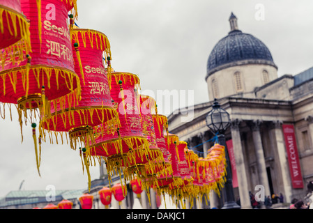 Chinesische Laternen aus London Chinese New Year 2013 feiern Stockfoto