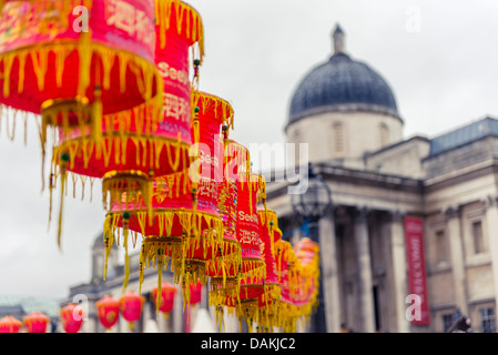 Chinesische Laternen aus London Chinese New Year 2013 feiern Stockfoto