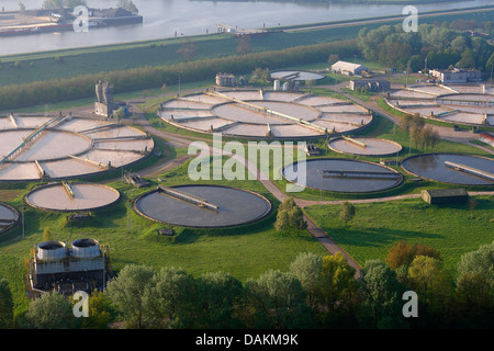 Luftbild, Abwasserbehandlung, Belgien Stockfoto