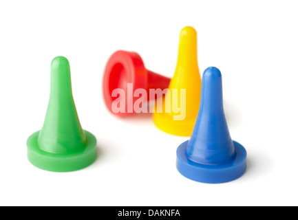 Brettspiel Bauern isoliert auf weiss Farbe Stockfoto