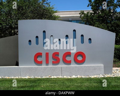 Cisco-Zeichen in San Jose Kalifornien Stockfoto