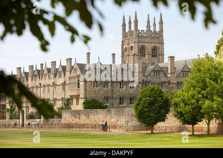 Merton College aus über die Christuskirche Wiese, Oxford, England.UK Stockfoto