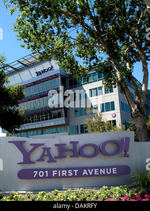 Yahoo!-Hauptsitz in Sunnyvale, California, 701 First Avenue Stockfoto