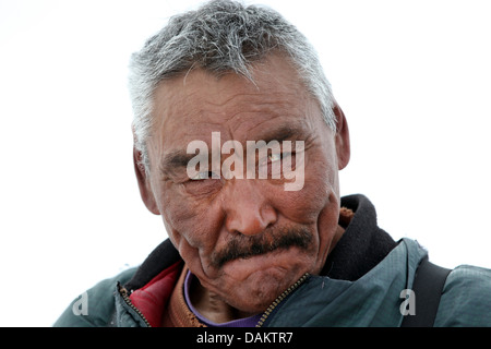 Porträt einer Inuit, Kanada, Nunavut Stockfoto