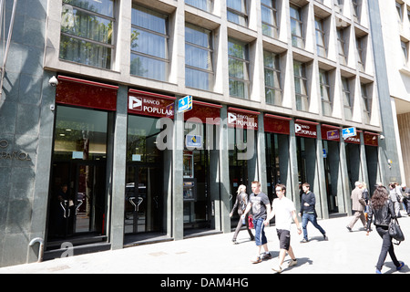 Filiale der Banco popular Espanol Barcelona-Katalonien-Spanien Stockfoto