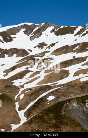 Aufstieg zum Col De La Croix du Bonhomme Stockfoto