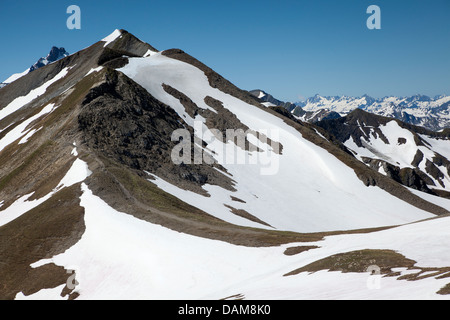 Aufstieg zum Col De La Croix du Bonhomme Stockfoto