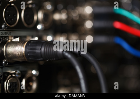 Audiokabel XLR im pro Recorder. Stockfoto
