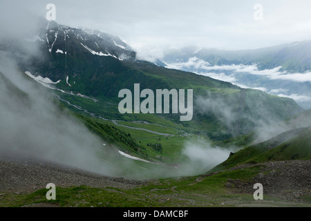Blick zurück von Col de Tricot Stockfoto