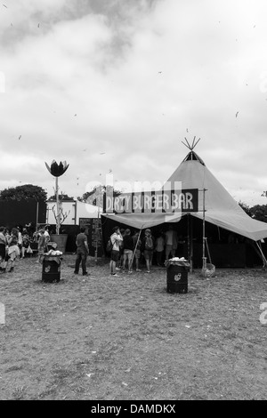 Schmutzige Burger Garküche am Glastonbury Festival 2013. Somerset, England, Vereinigtes Königreich. Stockfoto