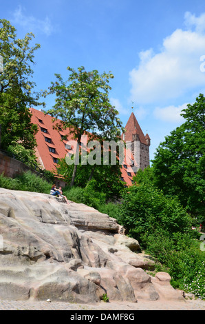 Nürnberger Burg, Jugendherberge, Kaiserstallung, Franken, Bayern, Deutschland Stockfoto