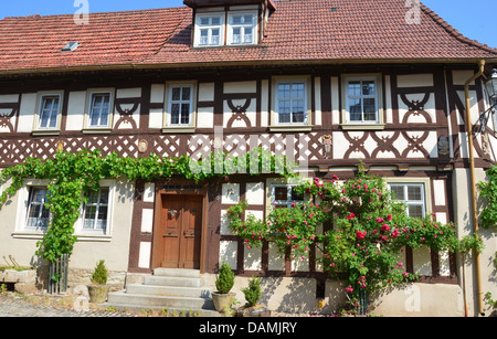 Fachwerk Haus Hassberge, Unterfranken, Franken, Bayern, Deutschland, Europa Stockfoto